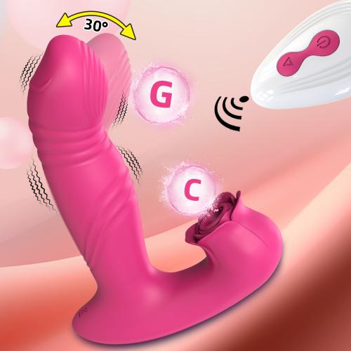 Rosa Vibrador Rose Sex Toy for Adult Women Clitoral Sucking,2 in 1 Oral Sucking With 10 Strong Vibration Clitoris Sucker G Spot