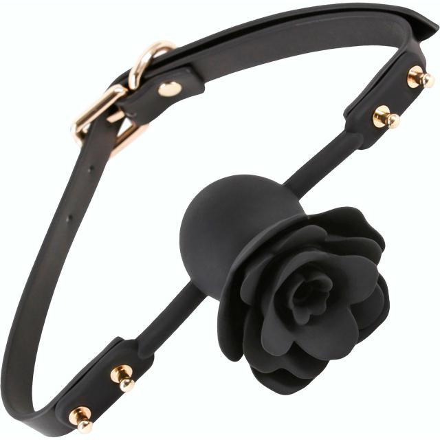 Rose Fetish Ladies Sex Toys Adjustable Silicone Breathable Rose Mouth Ball Gag BDSM Bondage for Men Women Adults Games