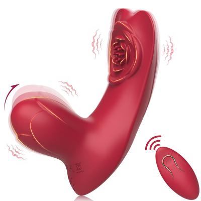 Rose Sex Toys Finger-Like Motion Couples Vibrator Remote Control Clitoris Stimulator G Spot Wearable Panty Vibrator For Women