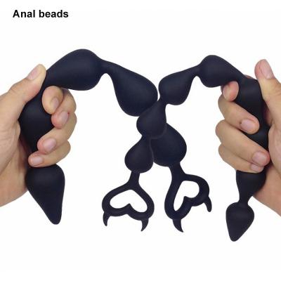 Silicone Anal Beads Stimulator Anus Plugs  Smooth Vagina Produtos Eroticos Anale Homme Anal Plug Beads