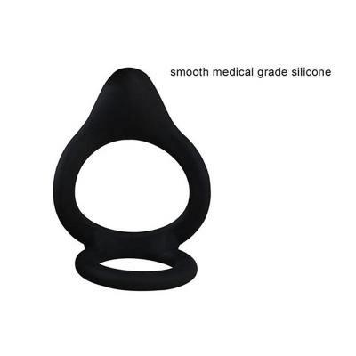 Silicone Erection Penis Scrotum Bondage Double Cock Rings Delay Ejaculation