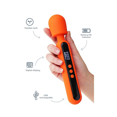 Silicone Personal Handheld Electric Massage Stick Rechargeable Powerful Wand Massager Vibrator Women Masturbation Adult Sex Toys
