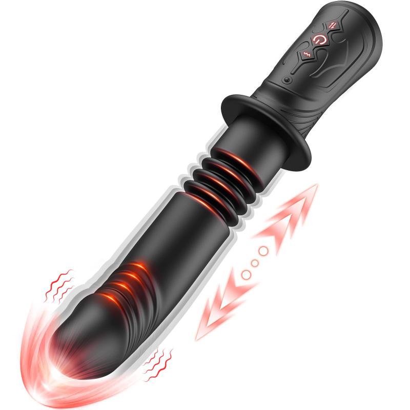 Silicone Realistic Dildo Vibrator G-Spot Clitoral Anal Stimulation Adult Sex Toy Automatic Thrusting Dildo Vibrator for Women