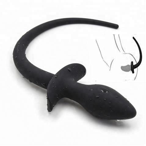 Tadpole Shape Unisex Silicone Dog Tail Anal Plug Puppy Slave Butt Plug Waterproof Prostate Massage Anal Dilator Man Sex