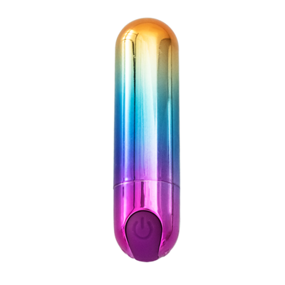 USB Rechargeable G-Spot Vaginal Clitoral Stimulator Mini Vibrating Bullet Rainbow Bullet Vibrator for Women Female Girls Sex Toy