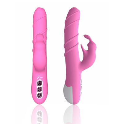 USB Rechargeable G-Spot Vibrator Rotation Rabbit Vibrator Thrusting Big Electric Vibrating for Women Clitoris