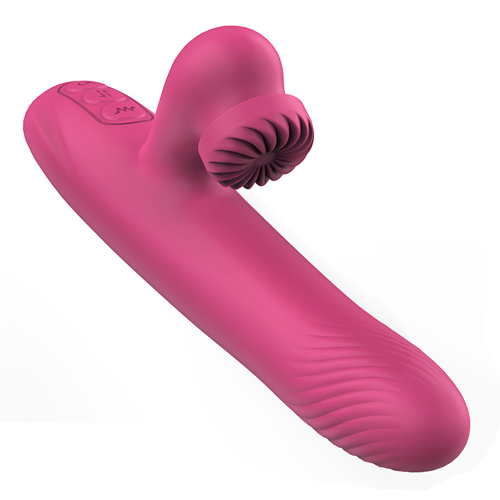 USB Rechargeable Revolving Spinning Dual Stimulating Rabbit Vibrator Female Masturbation Toys Thrusting Dildo Vibrator for Women
