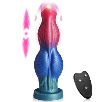 Unique Design 10Inch Fantasy Dragon Monster Huge Dildo G-Spot Remote Control Thrusting Vibrating Knotted Dildo for Women Sex Toy