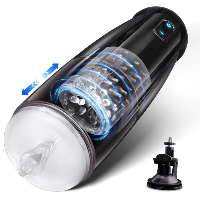 Up and Down 3D Textured Pocket Pussy Men Stroker Sex Machines Rotating Thrusting Piston Automatic Male Masturbation Cup Sex Toys