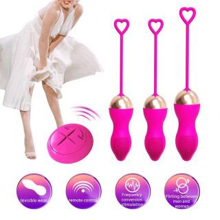 Vaginal Dumbbell Vibrating Stick Kegel Ball Set Wireless Remote Control Vibrator Masturbation Massager