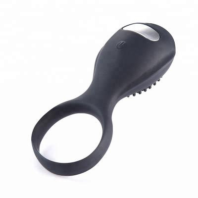 Vibrating Cock Ring for Couples Delay Ejaculation Penis Rings Clitoris Stimulate Brush