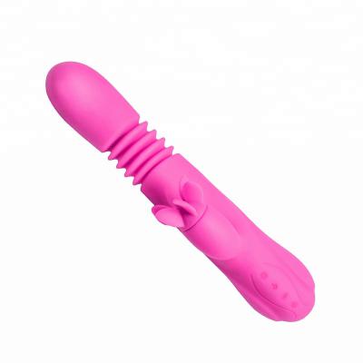 Warming Thrusting Vibrator Rotating G Spot Dildo Tongue Licking Clitoris Stimulator