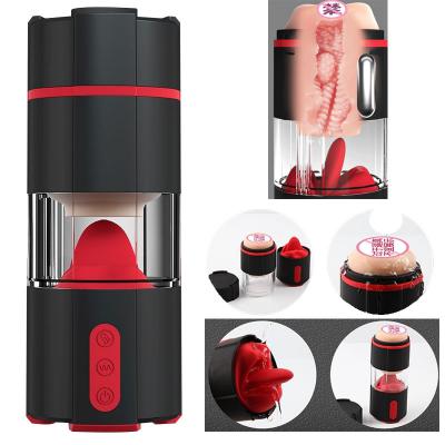 Waterproof 7 Frequency Vibration and Licking Ultra Soft Prostate Massager Tongue Vibrator