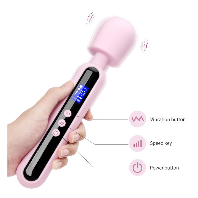 Waterproof Whisper Quiet Powerful Multi Speed Vibration Rechargeable Personal Massager Pussy Stimulation Wand Vibrator for Women