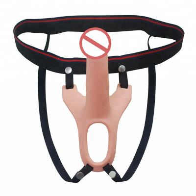 Wearable Hollow Penis Sleeve Extender Strap on Dildo Pants Lesbian Dildo