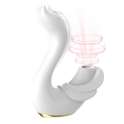 Women's New Design Swan Sucking Vibrator G-Spot Clitoris Stimulator Massager Dildos 5 USB Power Supply Sucking Vibrating Modes