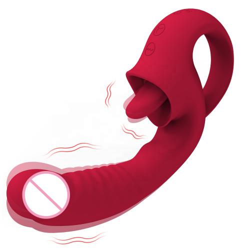 Adam's Toys G Spot Clitoris Tongue Licking 2 in 1 Dildos Vibrator Sex Vibrator for Women Licking Vibrator  Sex Toys for Woman