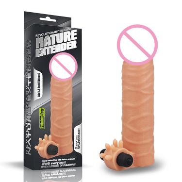 Phthalate Free Nature Extender Lengthen and Bold Liquid Silicone Waterproof Sex Dildo for Female