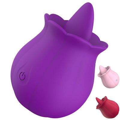 Wholesale Cheap Price Licking Rose Vibrator for Female Orgasm Tongue Vibrator G Spot Nipple Stimulation Licking Vibrator