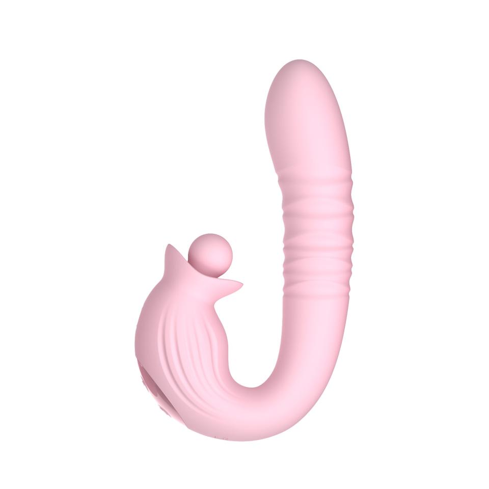 Wholesale Thrusting Rotating  Women's Dual-Ended Vibrator with 10 Vibration Modes Enhanced Pleasure Rechargeable