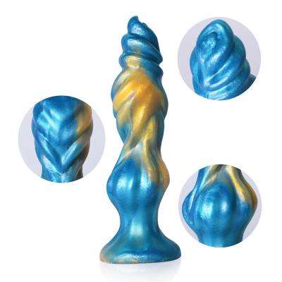 Wholesale wolf warrior animal monster dildo soft silicone butt plug 19cm suitable for beginners sex toy for women