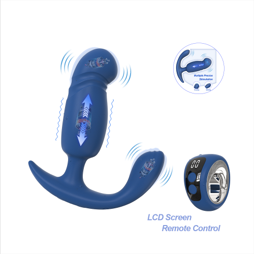 Adult Sex Toys Remote Control Butt Plug Vibrator Telescopic Thrusting Anal Plug Vibrator Sex Toys for Men
