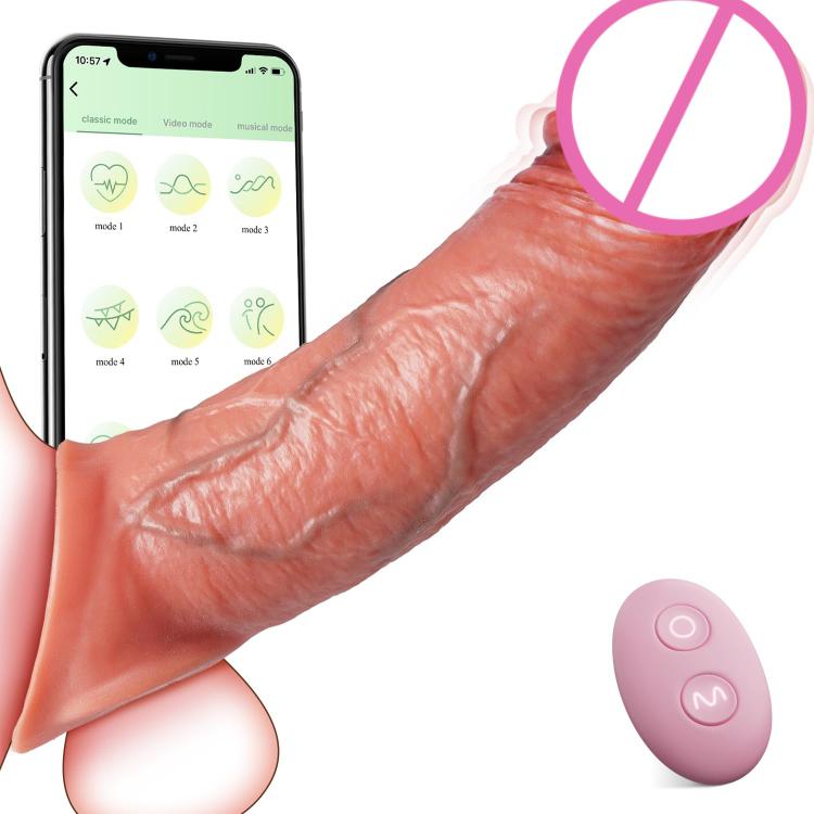 App Remote Control Penis Sleeve Cock Sleeve Vibrator 4IN1 Realistic Male Men Sex Toys Penis Extender Vibrating Cock Ring