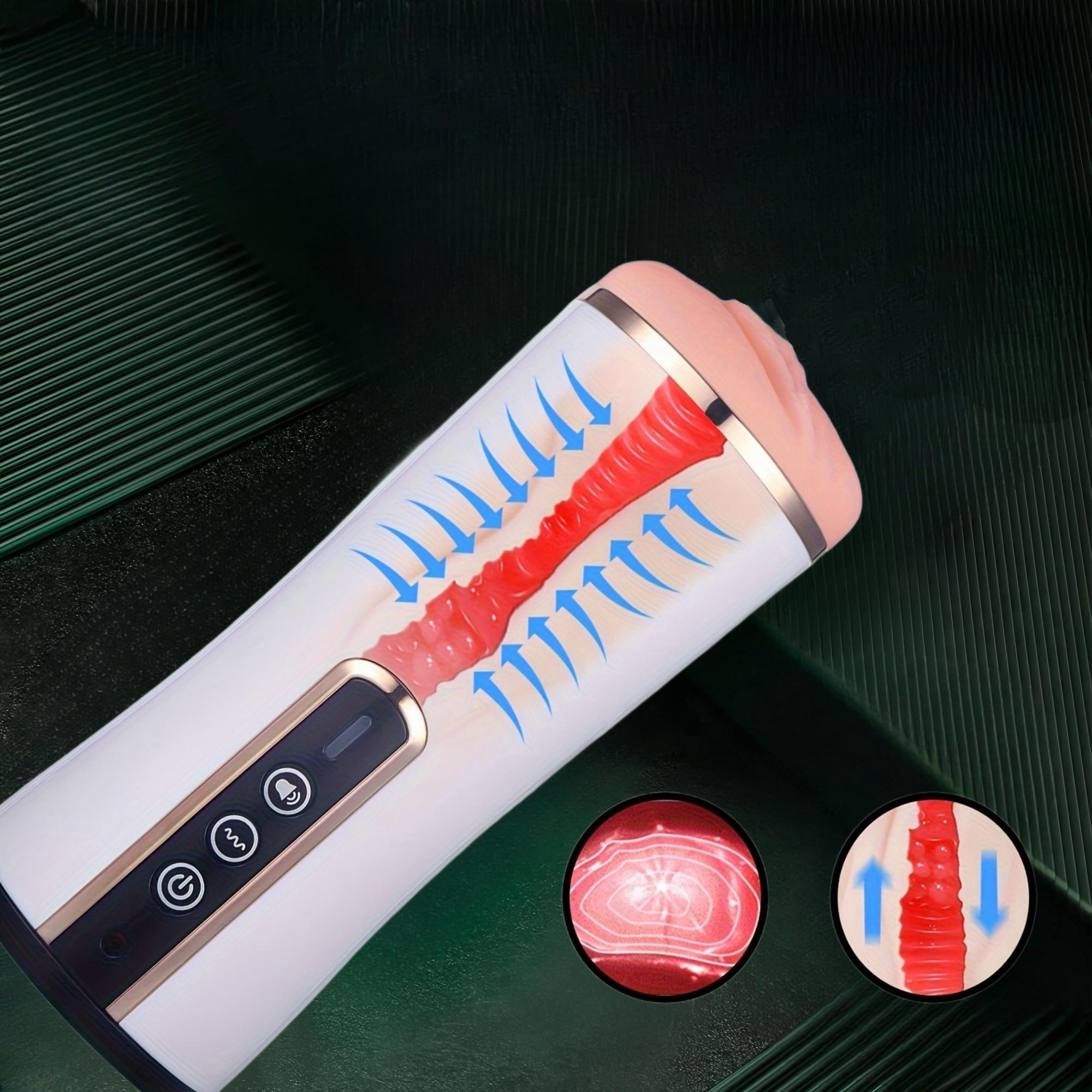 Automatic Male Masturbator Cup Blow Job Sucking Vibration Real Vagina Pocket Pussy Penis Oral Sex Machine Toys for Man Adults