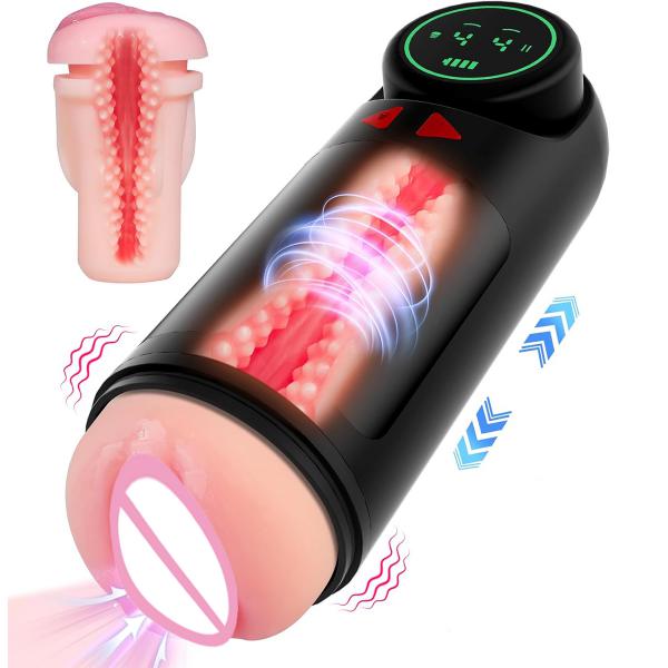 Automatic Male Masturbator Cup Sucking Vibrating Pocket Pussy Sex Machine for Men Penis Stimulation 3D Realistic Vagina Sex Toys