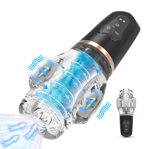 Male Masturbation Cup Sucking Masturbator Telescopic Rotation Men Sex Toy Vagina Vibration Masturbator Adult Sex Toy for Men