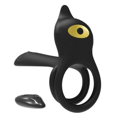 OEM  3 in 1 Vibrating Remote Control Cock Ring Vibrator Clitorals Stimulator Penis Ring for Men Sex Toys