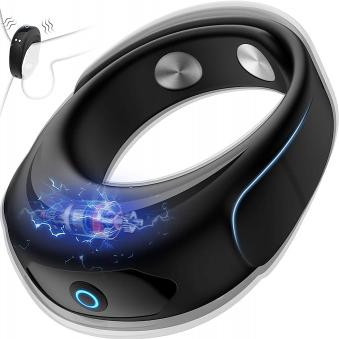 OEM  Adjustable Silicone Cock Rings Vibrator with 10 Vibration Modes for Longer & Stronger Vibrating Penis Ring Sex Toys for Men