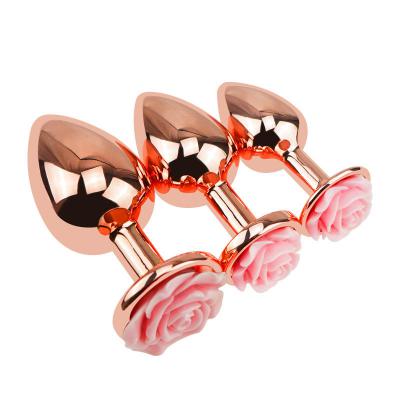OEM  Factory Price Anal Butt Plug for Female Mini Pink Anal Plug Butt Metal Flashing Light Anal Butt Plug