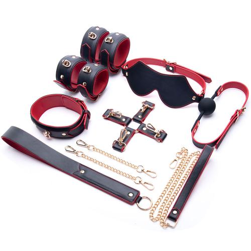 OEM  Factory Price SM PU Leather Sex Adult BDSM 8 Pcs Luxury Bondage Set Toys