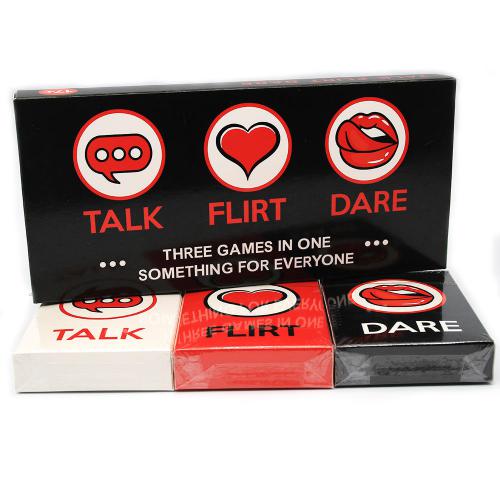OEM  New in Stock Talk Three Games in One Adult Playing Game Card