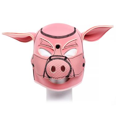 OEM  Party Hood Pig Puppy Play Dog Hood Factory BDSM Bondage Gear Neoprene Hood Eyes Blindfolds Fetish
