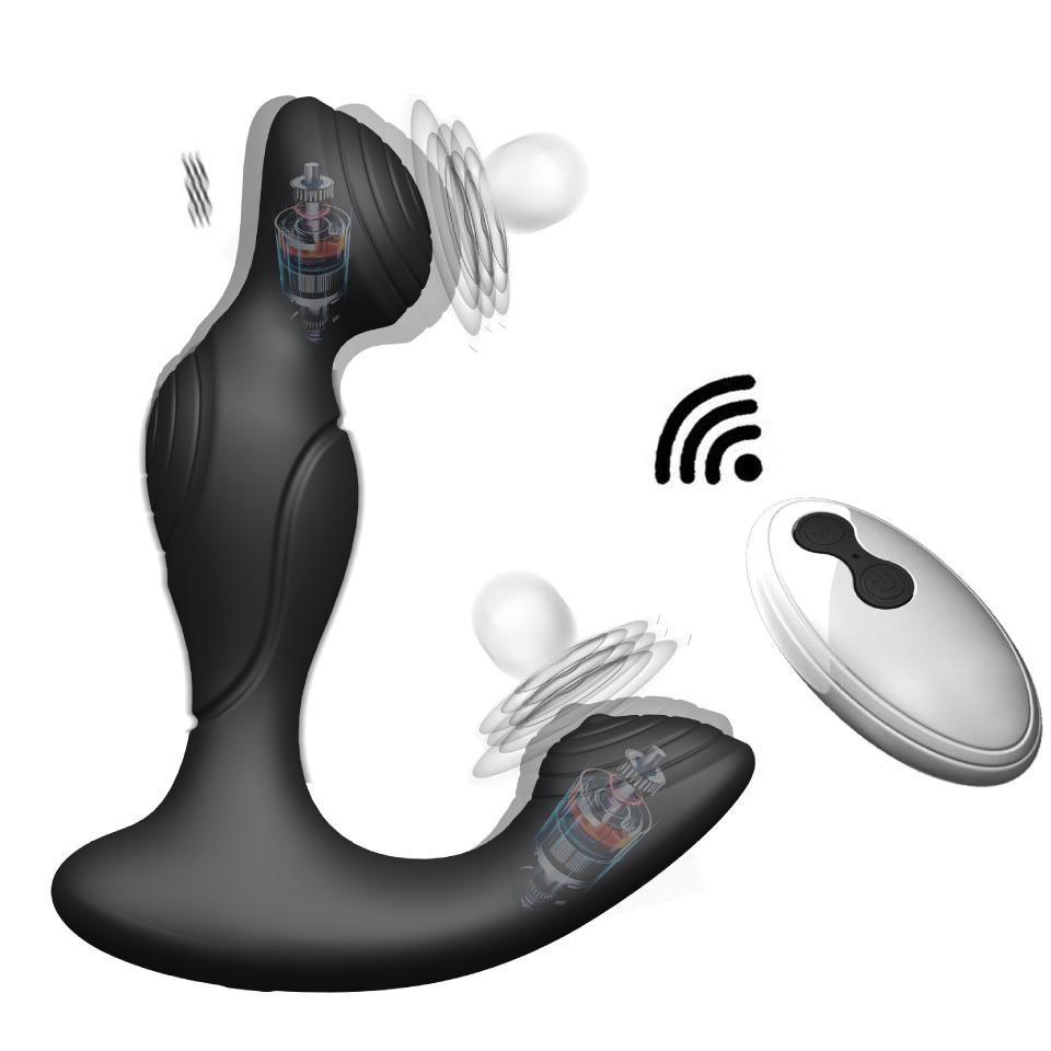 OEM  Remote Control Prostate Massager Vibrating Butt Plug Thrusting & Vibrating Modes G Spot Vibrator Male Sex Toys for Men