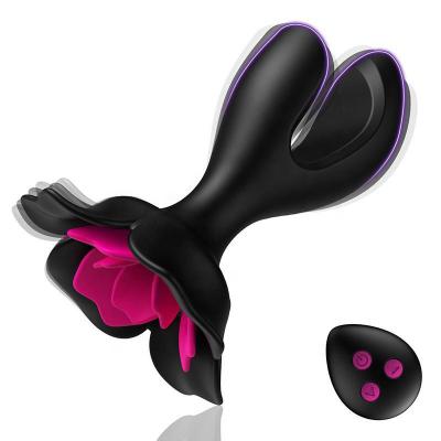 OEM  Rose Shape Sex Toys Waterproof 10 Vibration Modes G Spot Vibrators Anal Toys Prostate Massager Adult Toys