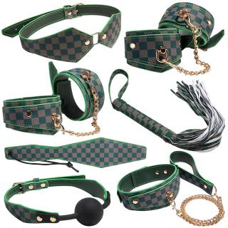 OEM  SM Game Play Sex Toys Set PU Bondage Fetish Restraints Kit for Couples Handcuffs Whips Cosplay BDSM Bondage Set