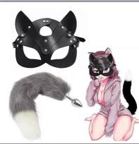 OEM  fox Leather Eye Mask Role Play Helmet Bondage Masquerade Mask Other BDSM Products Toys