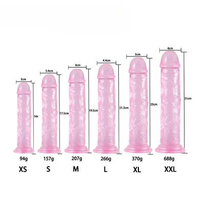 Realistic Dildos Feels Like Skin Clear Dildo With Suction Cup for Hands-Free Play Body-Safe Material Adult Sex Toys Dildo