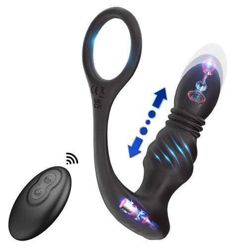 Remote Control Women Wearable Vibrating Butt Plug G-Spot Stimulation Thrusting Anal Vibrator Male Prostate Massager for Men