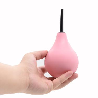 Reusable Pear Shaped Silicone Vagina Cleaner Enema Rectal Shower Tools Silicone Anal Cleaning Enema Bulb for Anal Cleaning