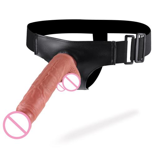 Silicone Dildo Hollow Wearing Leather Pants Men's Penis Enlargement and Thickening Masturbation Device Sex Toys Manufacturers