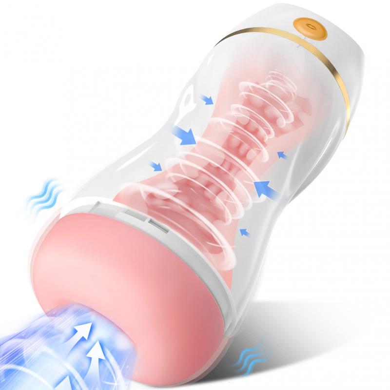 Upgraded 7 Vibration & Suction Hands Free Pocket Pussy Male Stroker Automatic Sucking Male Masturbators Adult Toy for Men