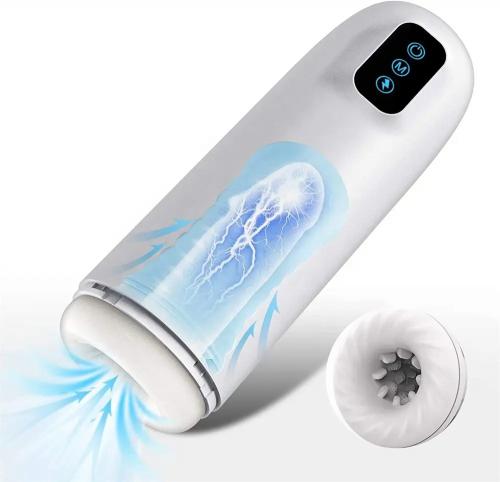 Waterproof Telescopic Vibration Heating Masturbation Cup Waterproof Automatic Men Thrusting Stroker Machine for Male Sex Toy