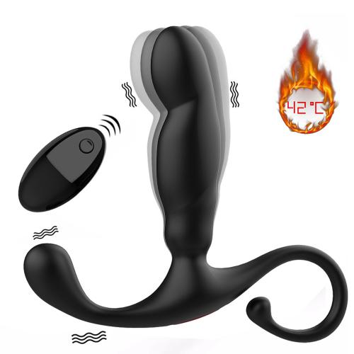 Wholesale  Wireless Remote Control Rechargeable Black Samurai Button Vibrating Prostate Massager Silicone Backyard Anal Plug