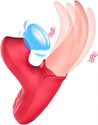  Nipple Masturbator Clitoral Sucker Stimulator Mini Clit Tongue Licking Vibrator Rose Sex Toys for Women