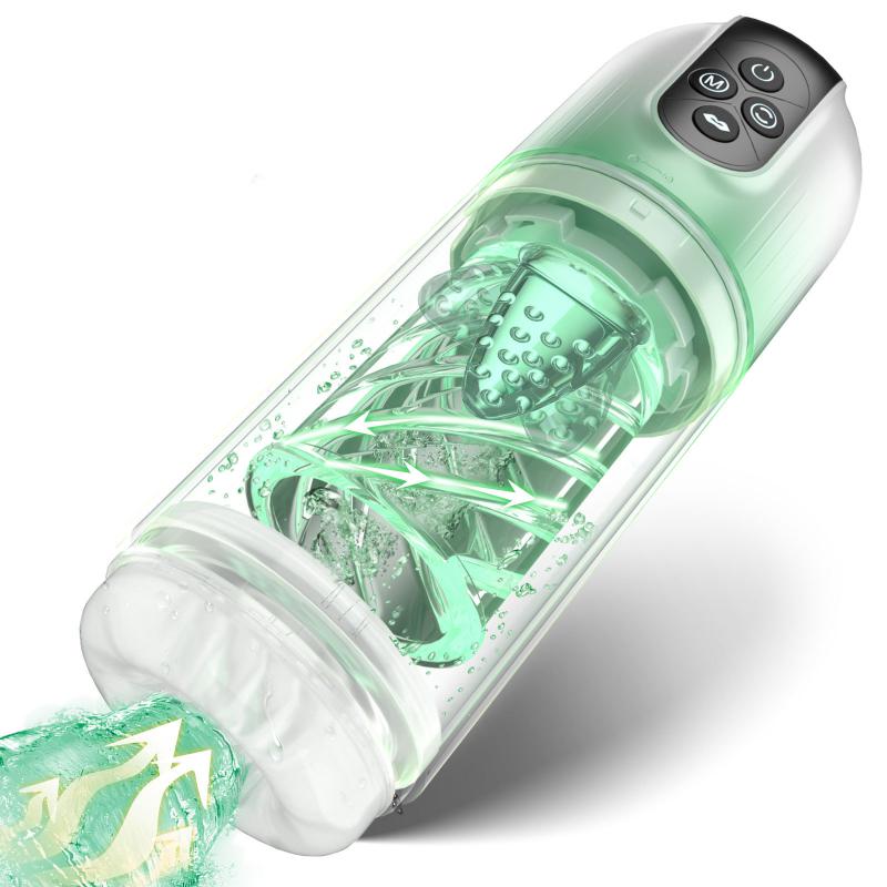  Spinning Sucking Licking Aircraft Cup Multi Functional Visible Male Masturbation Cup With Licking Tongue Saxy Toys Men