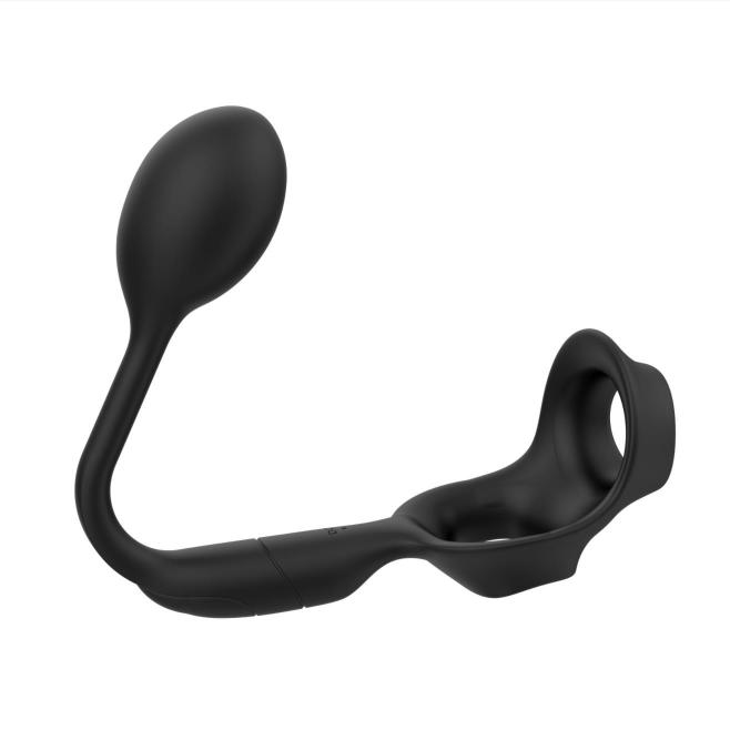  Waterproof Metal Silicone Remote Control Double Ring Prostate Massager Anal Sexy Anal Toys